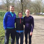 0315 Northern Relays Steve Cram Hannah Corne Laura Weightman.jpg